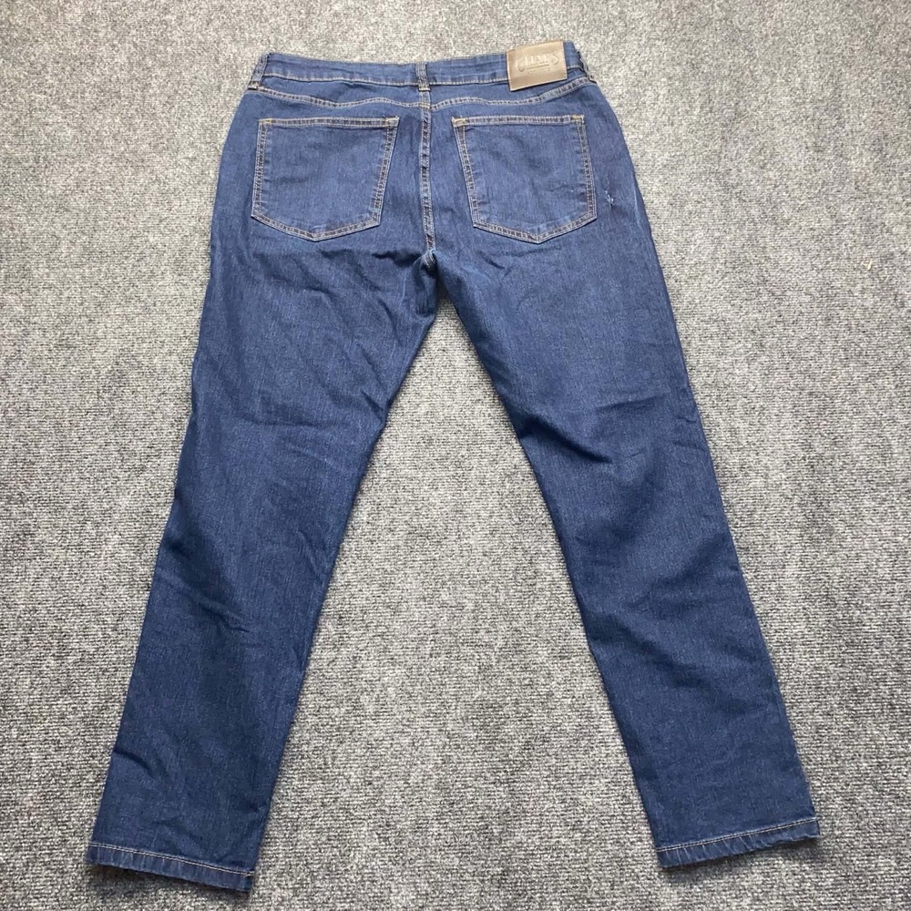 Chaps Jeans Size 34x30 Blue Denim Skinny  Fit Men's Denim Medium Wash